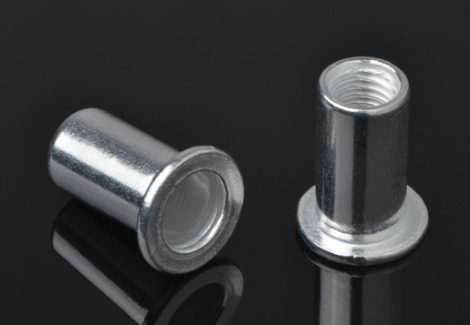 Aluminium platte kop rond ronde body platte klinknoot moer open type